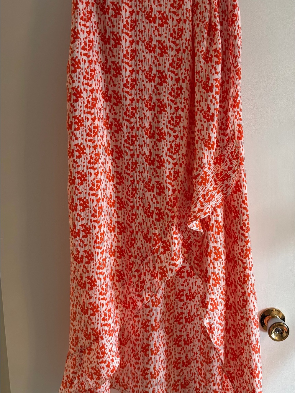 Nell Couture High-Low Maxi Floral Skirt 100% Silk, Size 4